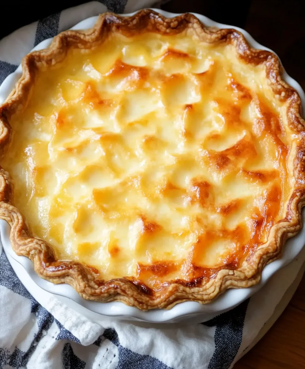 Custard Peach Pie