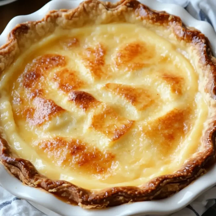 Custard Peach Pie