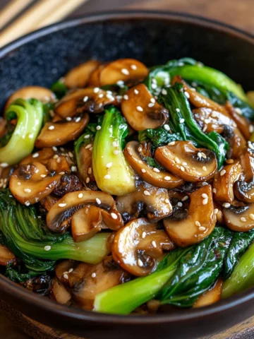 Bok Choy and Mushroom Stir Fry