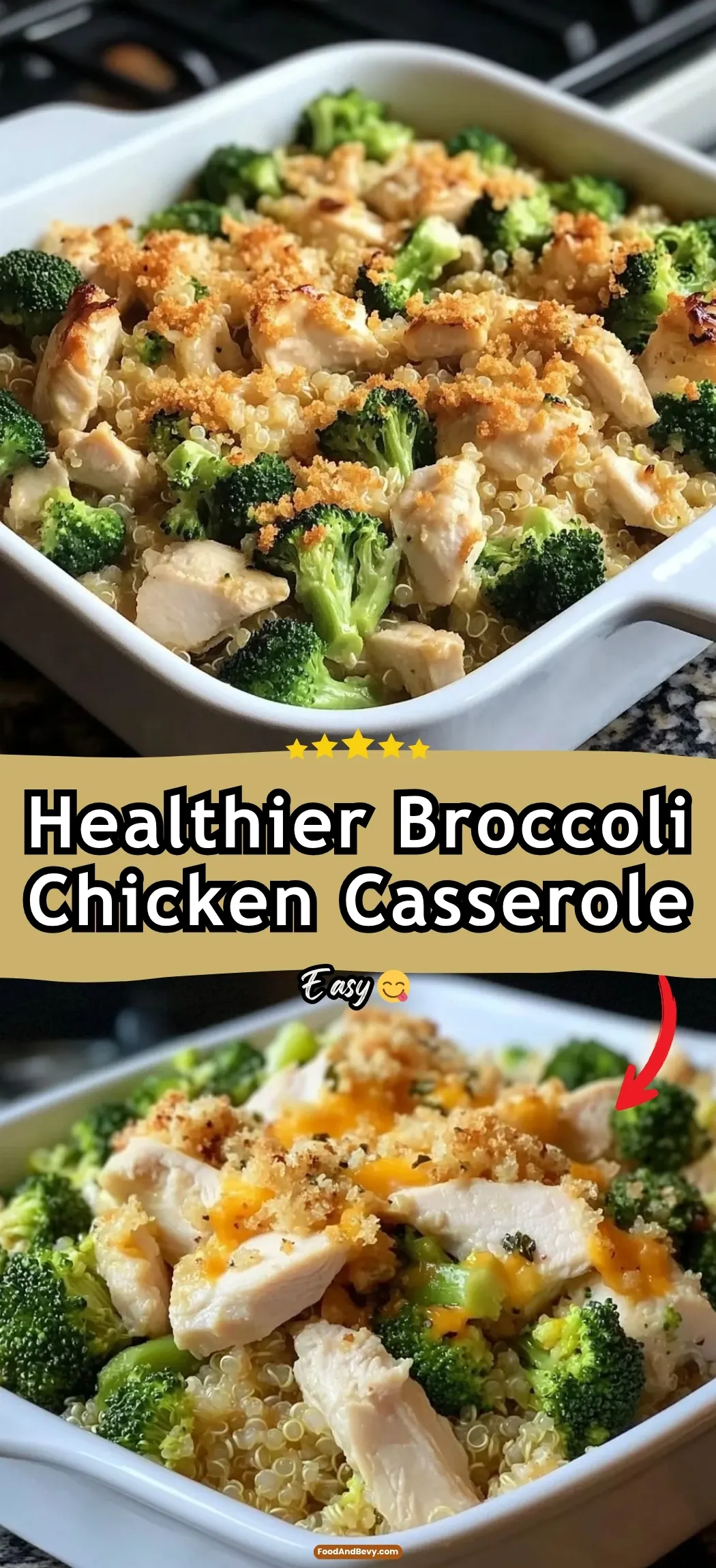 Healthier Broccoli Chicken Casserole