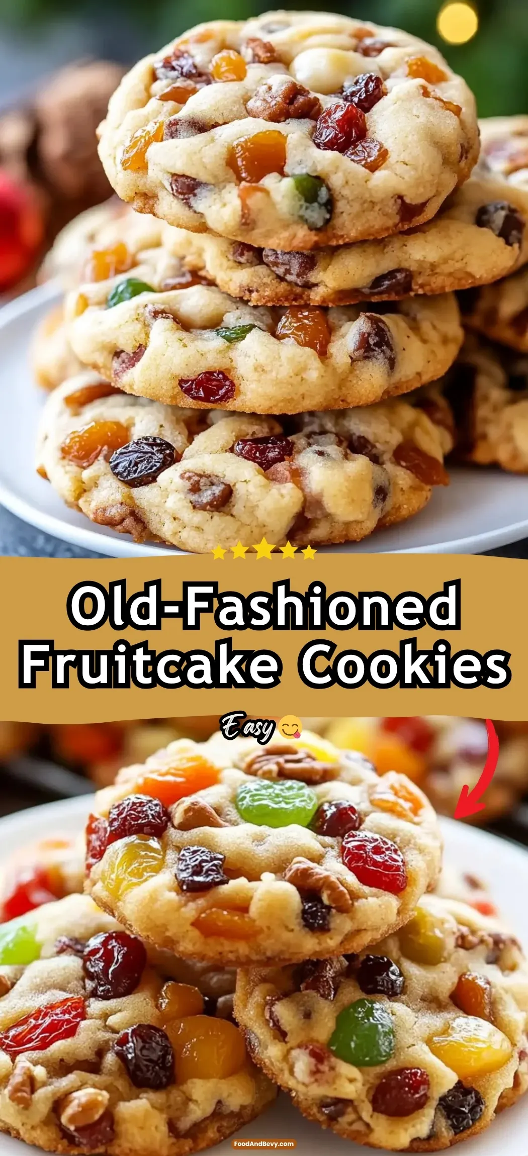 Old-Fashioned Fruitcake Cookies