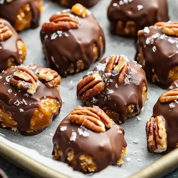 Chocolate Pecan Turtle Clusters
