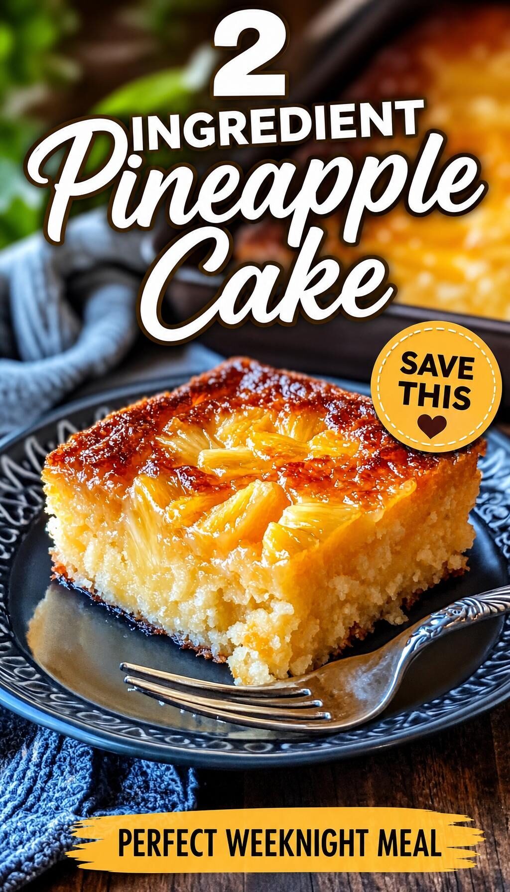 2 Ingredient Pineapple Cake