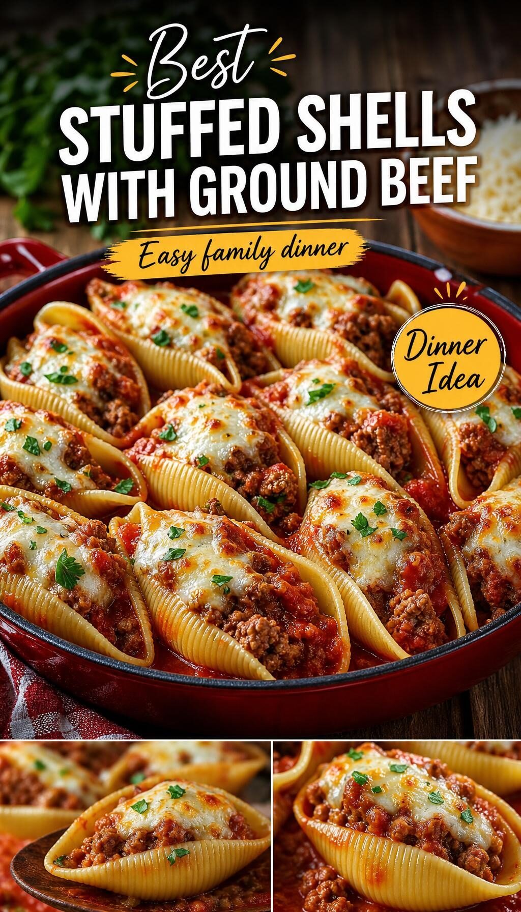 Best Stuffed Shells with Ground Beef