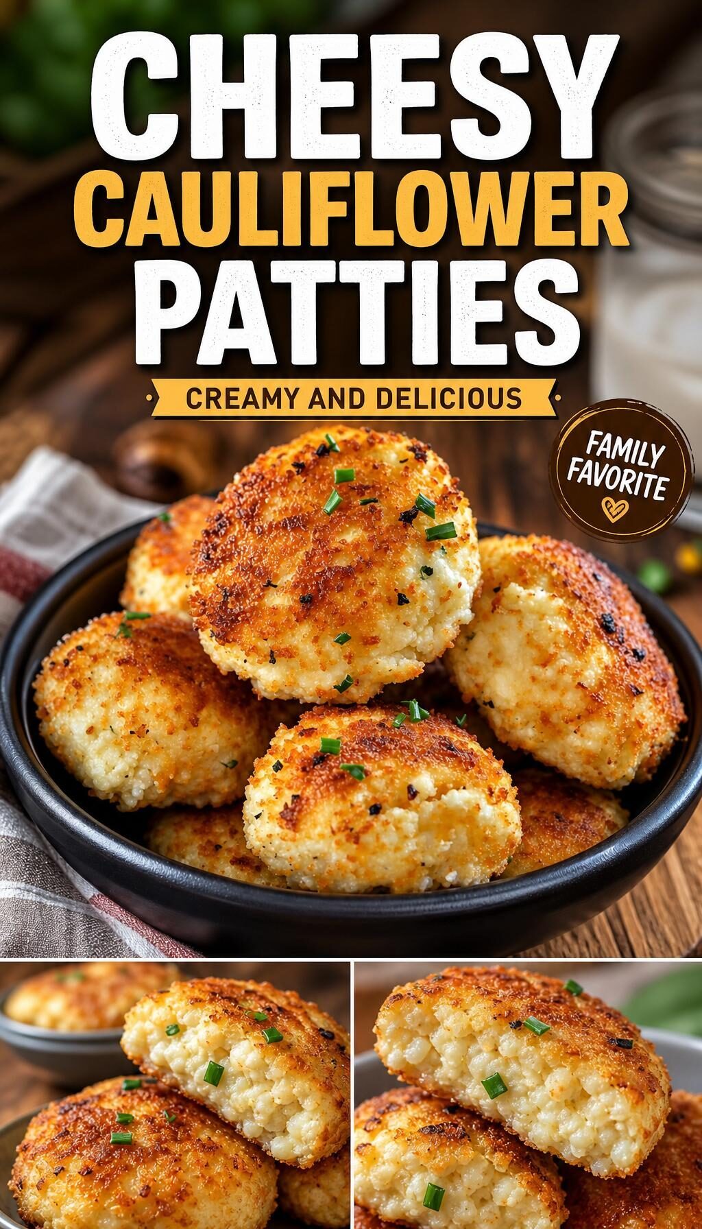 Cheesy Cauliflower Patties