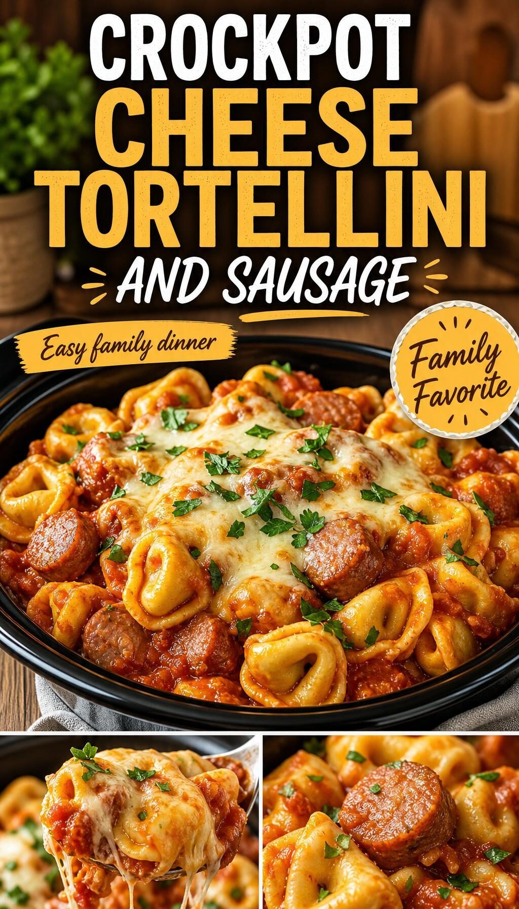 Crockpot Cheese Tortellini And Sausage