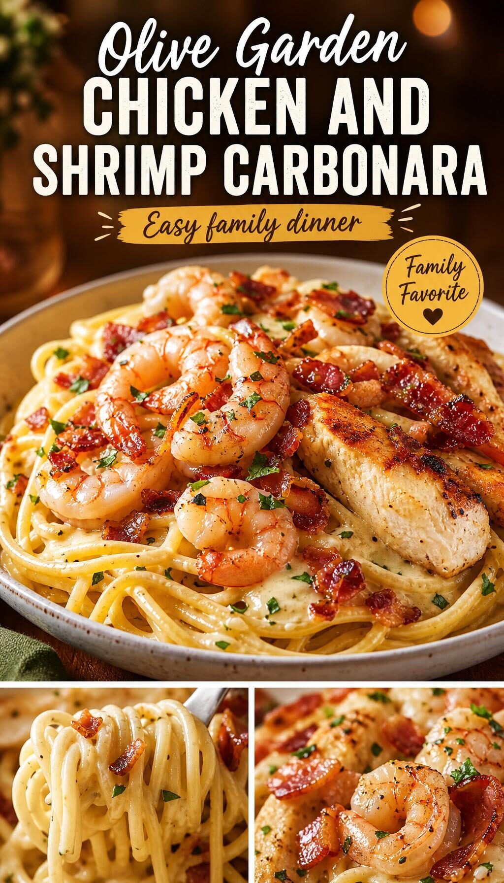 Olive Garden Chicken And Shrimp Carbonara