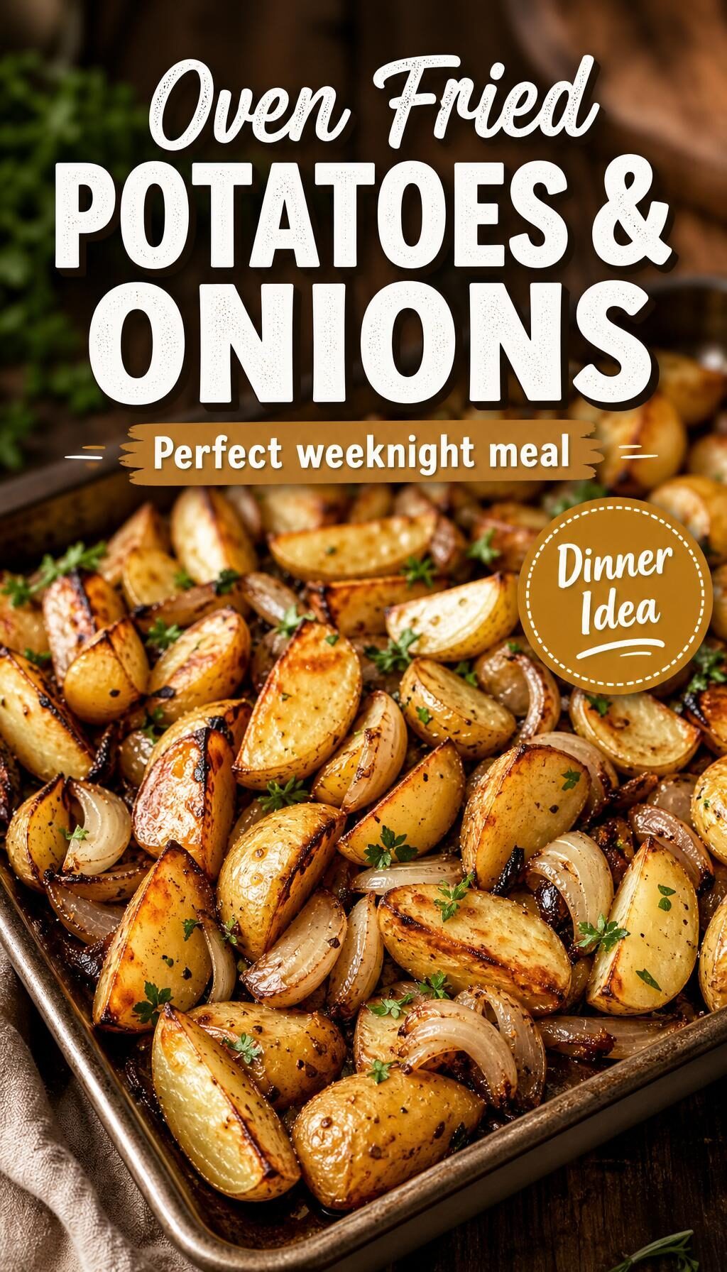 Oven Fried Potatoes & Onions