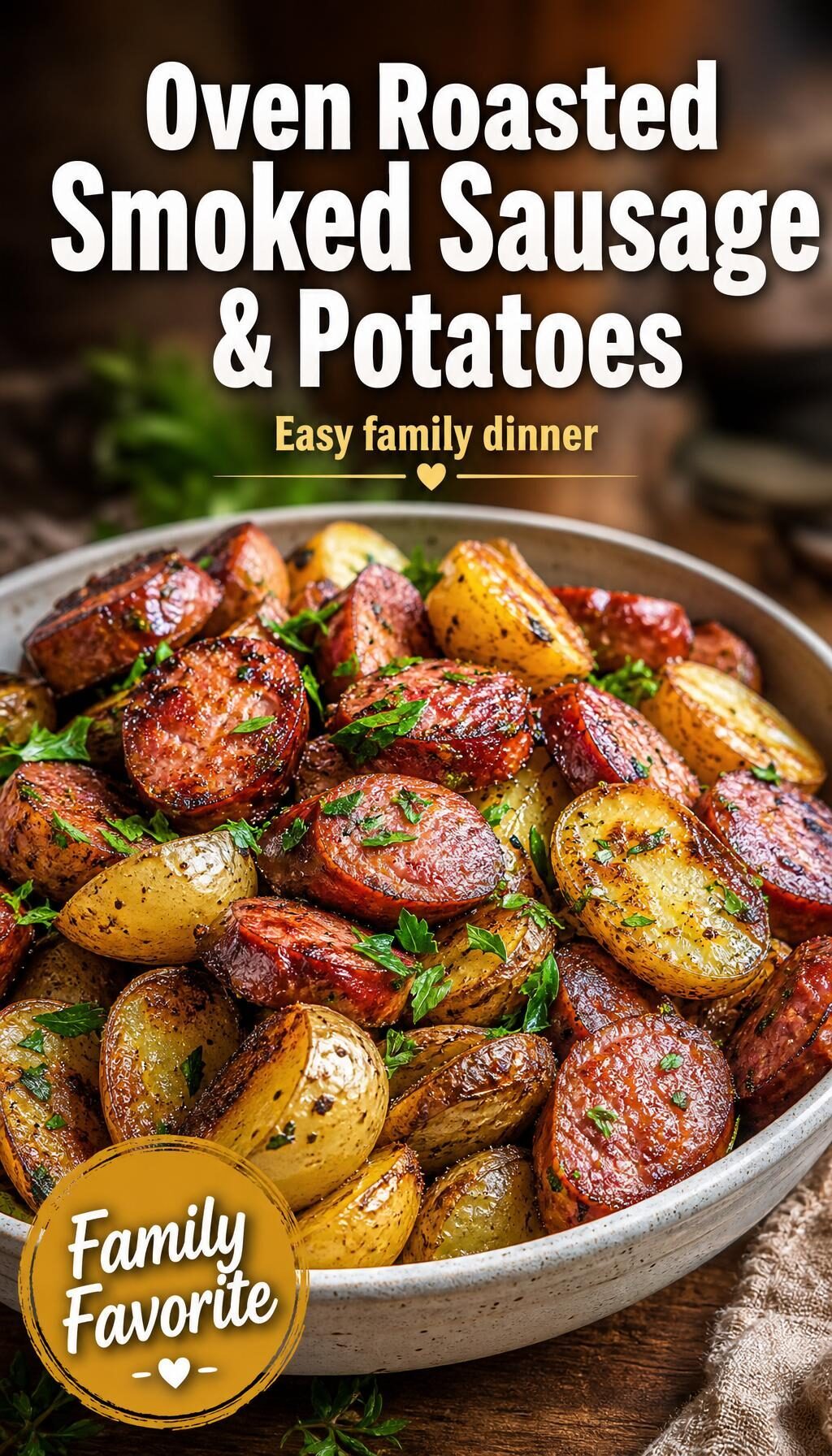 Oven Roasted Smoked Sausage & Potatoes