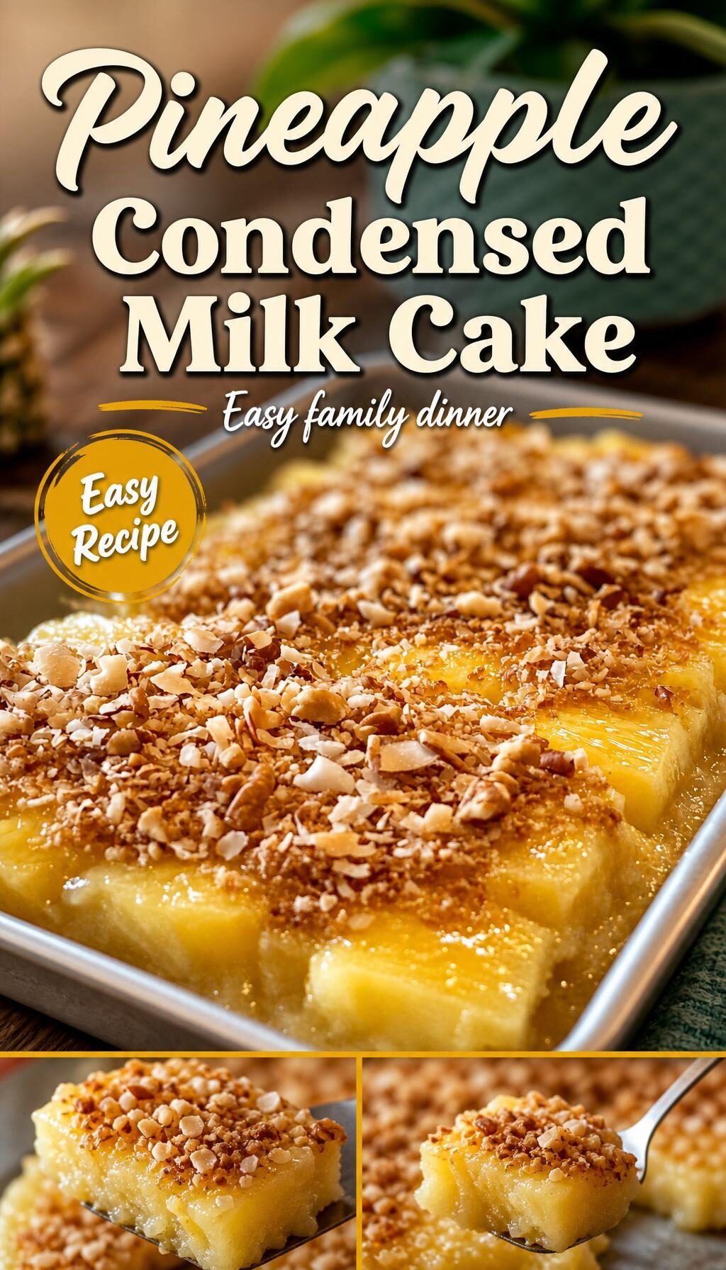 Pineapple Condensed Milk Cake